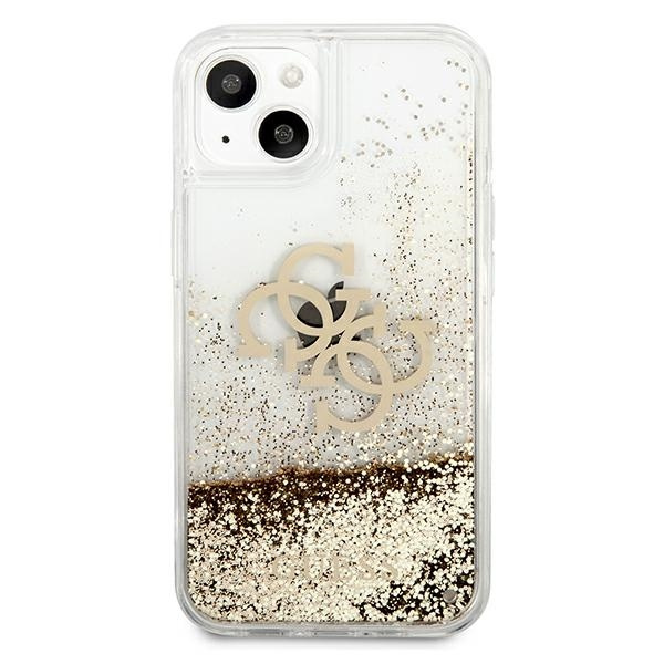 Guess GUHCP13SLG4GGO iPhone 13 mini 5,4"złoty/gold hardcase 4G Big Liquid Glitter