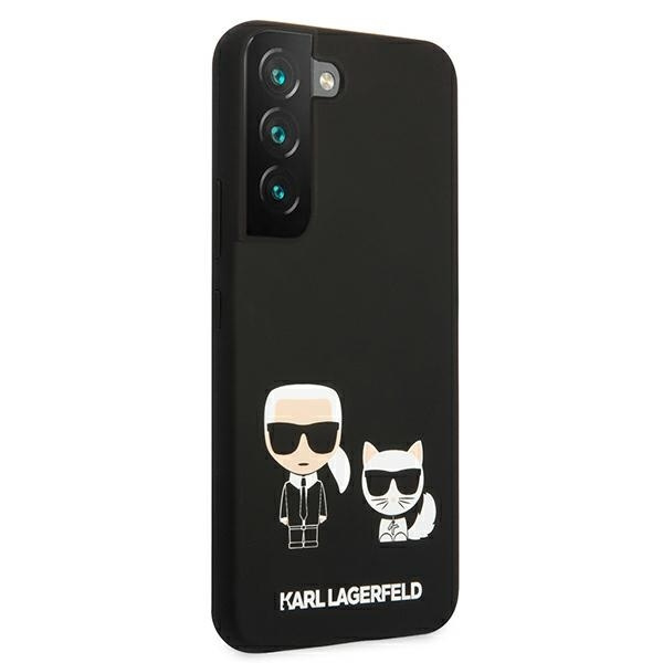 KARL LAGERFELD KLHCS22SSKCK S22 S901 HARDCASE CZARNY/BLACK SILICONE KARL & CHUPETTE