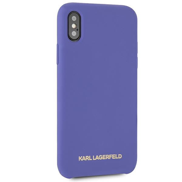 Karl Lagerfeld KLHCPXSLVOG iPhone X/Xs hardcase fioletowy/violet Silicone