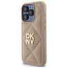 DKNY DKHCP15LPQDSLE iPhone 15 Pro 6.1"   beżowy/beige Quilted Stack Logo