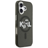 Etui Karl Lagerfeld IML Glitter Karl &   Choupette Sketch Logo MagSafe do iPhone 17 czarny