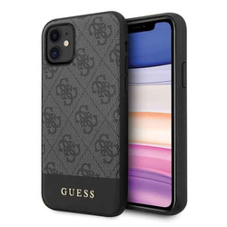Guess GUHCN61G4GLGR iPhone 11 6,1" / Xrszary/grey hard case 4G Stripe Collection