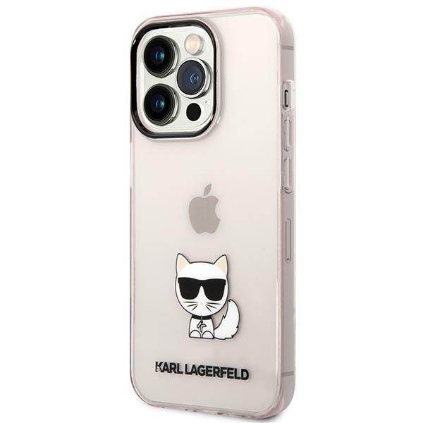 Etui Karl Lagerfeld Choupette Body na iPhone 14 Pro 6,1" - różowe