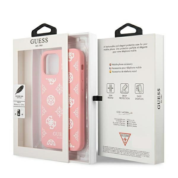 Guess GUHCP12LLSPEWPI iPhone 12 Pro Max6,7" różowy/pink hard case Peony Collection
