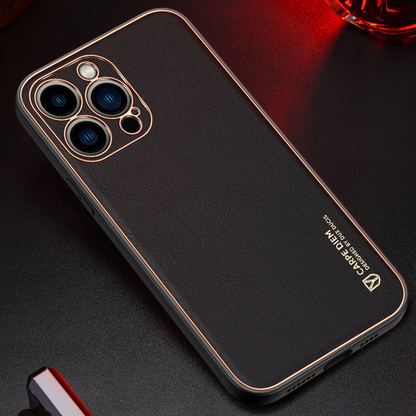 DUX DUCIS YOLO ELEGANT CASE MADE OF SOFT TPU AND PU LEATHER FOR IPHONE 13 PRO BLACK