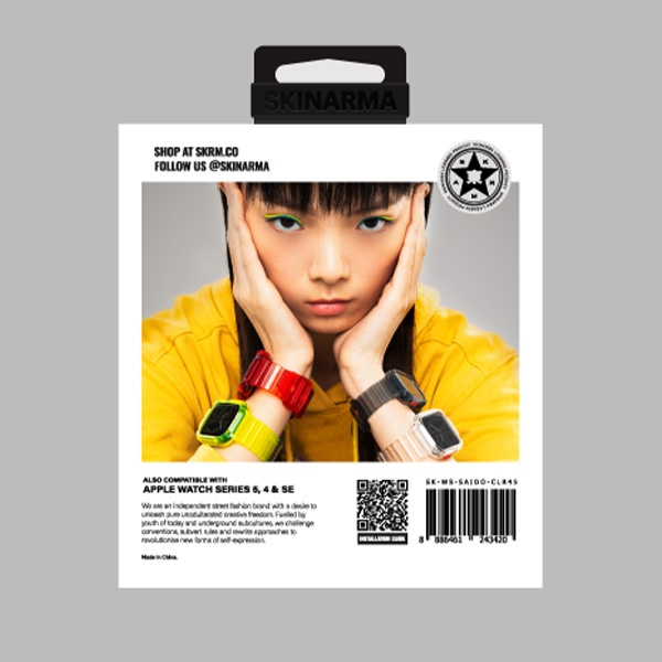 Skinarma pasek+etui Saido 2in1 Apple      Watch 45/44mm żółty/yellow neon
