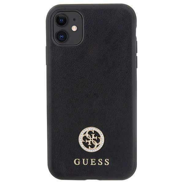 Guess GUHCN61PS4DGPK iPhone 11 / Xr 6.1" czarny/black hardcase Strass Metal Logo
