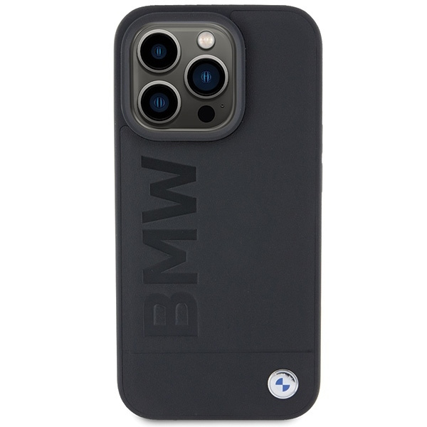 Etui BMW MagSafe Leather Hot Stamp na iPhone 15 Pro - czarne