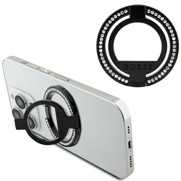 Guess MagSafe Ring stand GUMRSALDGKczarny/black Rhinestone