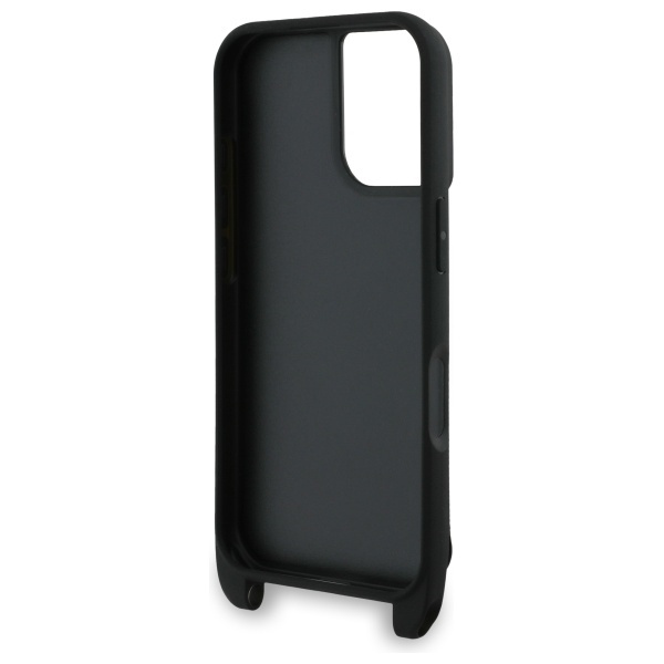 Karl Lagerfeld KLHCP16SSAKCPBK iPhone 16  6.1" czarny/black hardcase Saffiano Karl&Choupette Metal Pin CBDY Strap