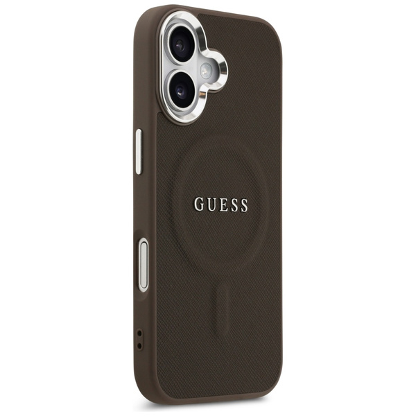 Etui Guess Classic Logo MagSafe do       iPhone 17 brązowy