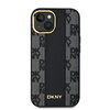 DKNY DKHMP14SPCPVSLK iPhone 14 / 15 / 136.1" czarny/black hardcase Leather Checkered Mono Pattern MagSafe