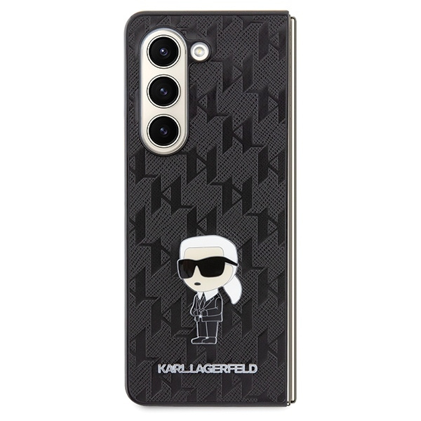 Etui Karl Lagerfeld Saffiano Monogram Ikonik Pin na Samsung Galaxy Z Fold 5 - czarne