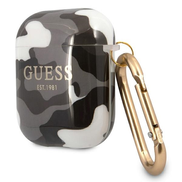 Guess GUA2UCAMG AirPods 1/2 coverczarny/black Camo Collection