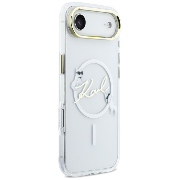 Etui Karl Lagerfeld IML Choupettes Karl  Script Logo MagSafe do iPhone Air przezroczysty