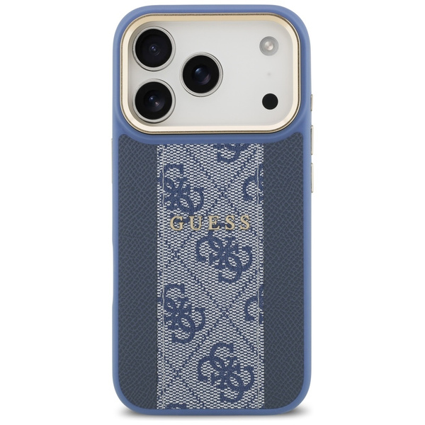 Etui Guess 4G Stripe MagSafe do iPhone   17 Pro niebieski