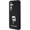 KARL LAGERFELD KLHCS24MGKNPSK S24+ S926 CZARNY/BLACK HARDCASE FIXED GLITTER IKONIK LOGO METAL PIN