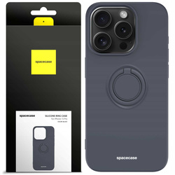 Spacecase Etui Silicone Ring iPhone 15 Pro black