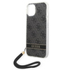 Guess GUOHCP14MH4STK iPhone 14 Plus/ 15 Plus 6.7" czarny/black hardcase 4G Print Strap
