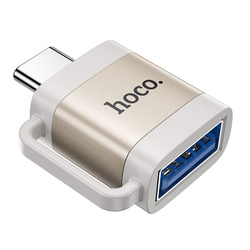 Adapter OTG USB C do USB A Hoco 3A UA31C szary