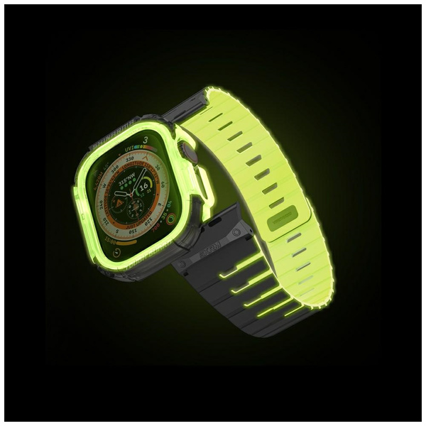 Pasek+etui Skinarma Gemini do Apple      Watch 49mm niteglow