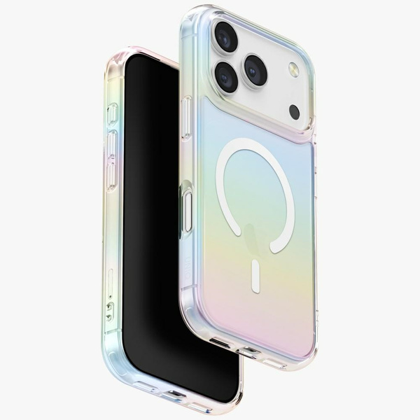 Etui UNIQ Iridescia do iPhone 17 Pro     Magclick Charging holo quartz