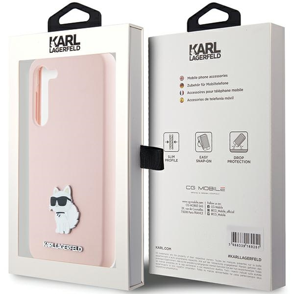 KARL LAGERFELD KLHCS24MSMHCNPP S24+ S926 RÓŻOWY/PINK SILICONE CHOUPETTE METAL PIN