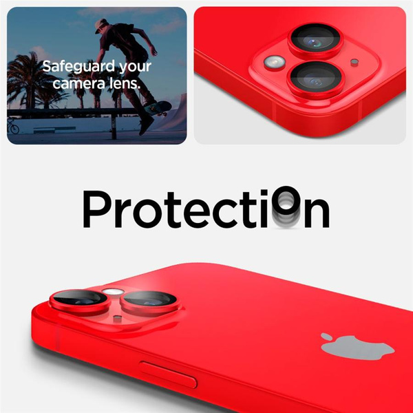 OSŁONA APARATU SPIGEN OPTIK.TR ”EZ FIT” CAMERA PROTECTOR 2-PACK IPHONE 14 / 14 PLUS RED