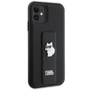 Etui Karl Lagerfeld Gripstand Saffiano Choupette Pins na iPhone 11 / Xr - czarne