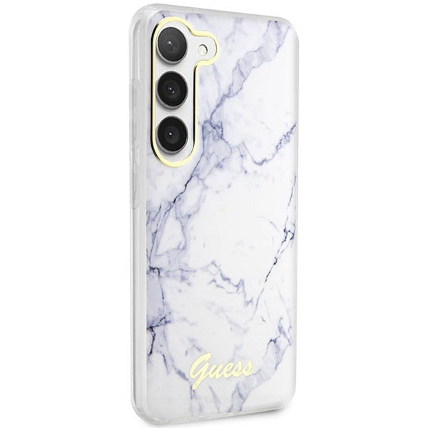 Guess GUHCS23SPCUMAH S23 S911biały/white hardcase Marble