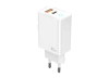 JELLICO wall charger EU13 GaN PD 30W 1xUSB-C + 1xUSB QC3.0 + cable USB-C - Lightning White