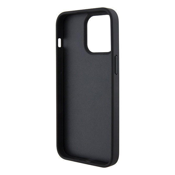 Etui Ferrari Perforated Waves Metal Logo na iPhone 15 Pro - czerwone