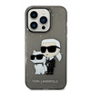 Etui Karl Lagerfeld Glitter Karl&Choupette na iPhone 14 Pro - czarne