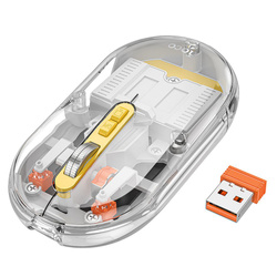 Myszka bezprzewodowa Hoco 2,4G 1600 dpi dual mode bluetooth GM35 szara
