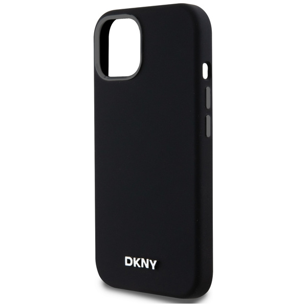 DKNY DKHMP14SSMCHLK iPhone 14 / 15 / 136.1" czarny/black hardcase Liquid Silicone Small Metal Logo MagSafe