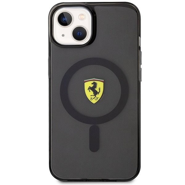 Etui Ferrari Translucent MagSafe na iPhone 14 - czarne