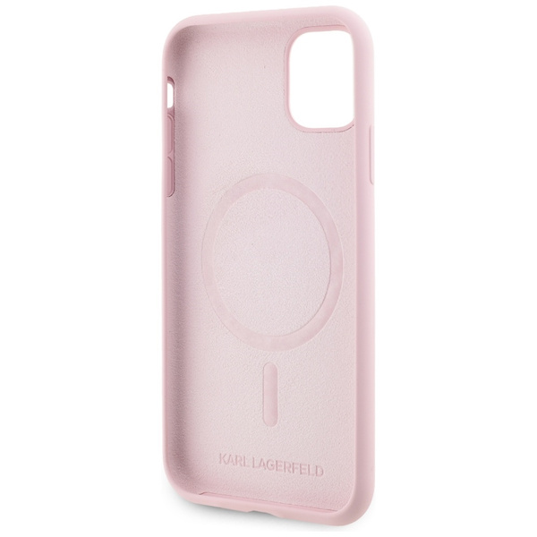 Etui Karl Lagerfeld Silicone             Karl&Choupette MagSafe do iPhone 11 różowy