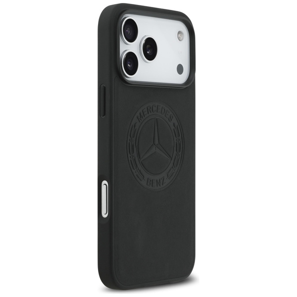 Etui Mercedes Leather Vintage Logo       MagSafe do iPhone 17 Pro Max czarny