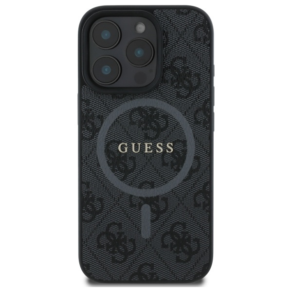 Guess GUHMP16XG4GFRK iPhone 16 Pro Max 6.9" czarny/black hardcase 4G Ring Classic Logo MagSafe