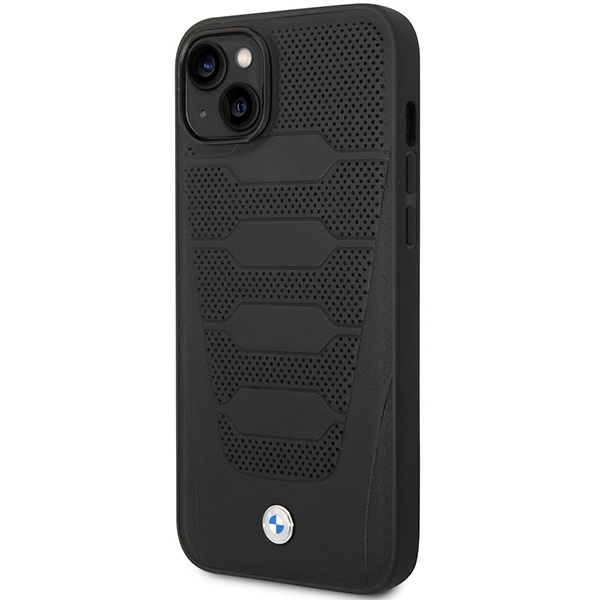 Etui BMW Leather Seats Pattern na iPhone 14 - czarne