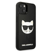 Etui Karl Lagerfeld 3D Rubber Choupette na iPhone 13 mini - czarne