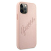 Guess GUHCP12LRSAVSRG iPhone 12 Pro Max6,7" różowy/pink hardcase Saffiano Vintage Script