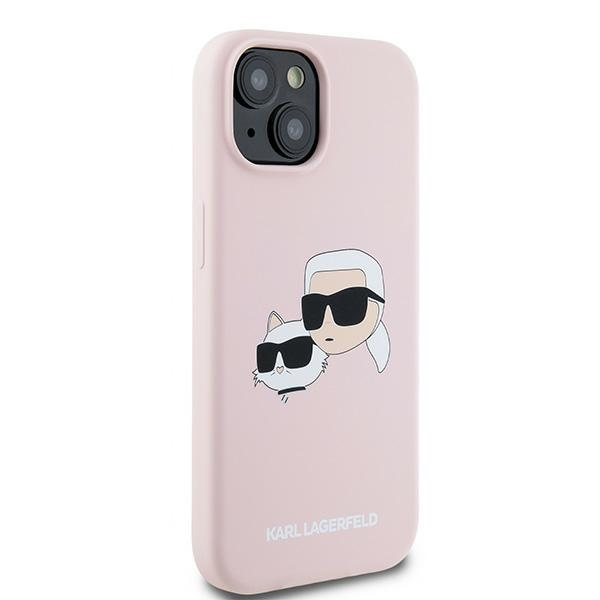 KARL LAGERFELD KLHMP15SSKCHPPLP IPHONE 15 / 14 / 13 6.1" RÓŻOWY/PINK HARDCASE SILICONE KARL & CHOUPETTE MAGSAFE