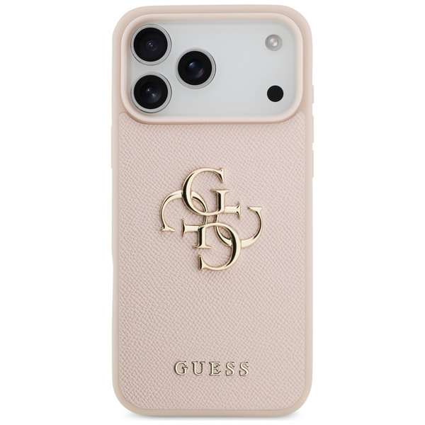 Etui Guess Grained Big 4G & Classic Logo do iPhone 17 Pro Max różowy