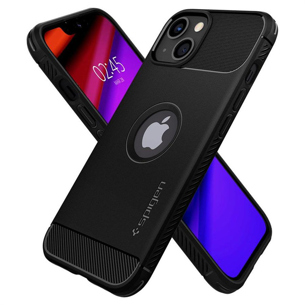 Spigen Rugged Armor iPhone 13 Case - Matte Black