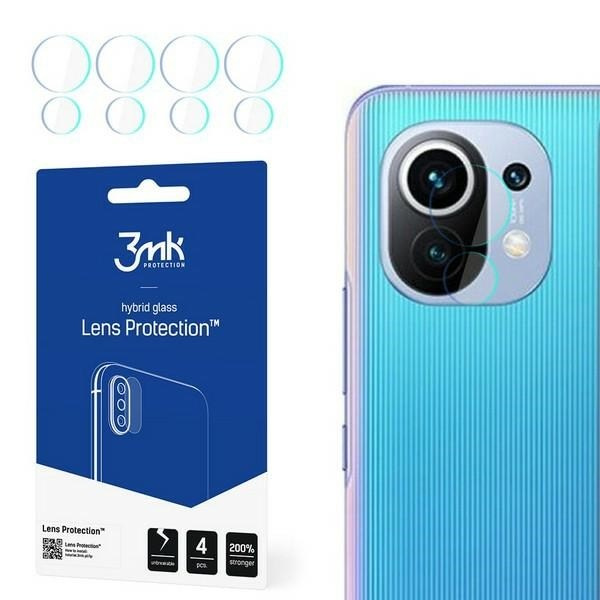 SZKŁO HYBRYDOWE 3MK FLEXIBLE GLASS LENS PROTECT XIAOMI MI 11 / MI 11 5G NA APARAT 4 SZT.