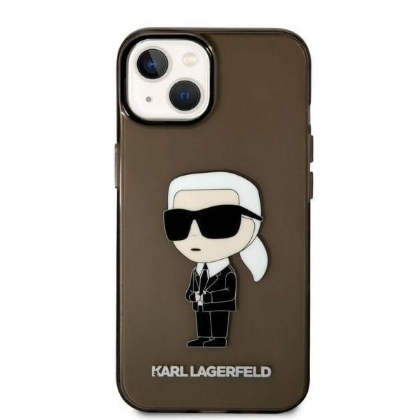 KARL LAGERFELD KLHCP14SHKNKTCK IPHONE 14/15/13 6.1 "BLACK / BLACK HARDCASE IKONIK KARL LAGERFELD