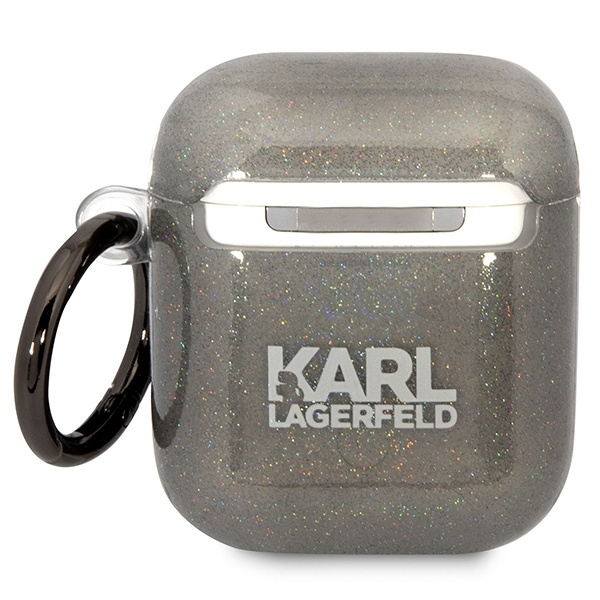 Karl Lagerfeld KLA2HNKCTGK Airpods 1/2 cover black/black Gliter Karl&amp;Choupette