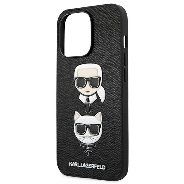 KARL LAGERFELD KLHCP13XSAKICKCBK IPHONE 13 PRO MAX 6,7" CZARNY/BLACK HARDCASE SAFFIANO KARL & CHOUPETTE