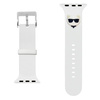 Pasek Karl Lagerfeld Silicone Choupette Heads na Apple Watch 38/40/41mm - białe